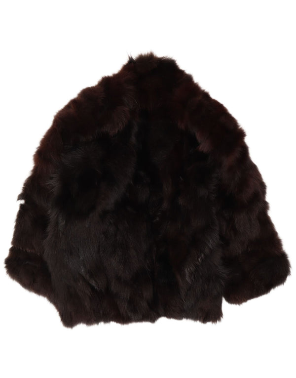 Jachetă vintage pentru femei din blană artificială EU 44 XL maro