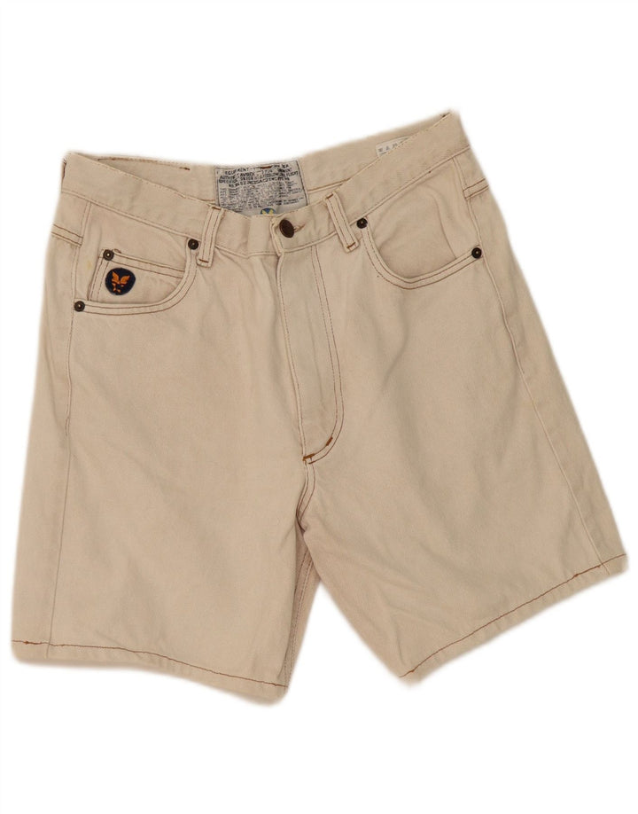 Pantaloni scurți din blugi pentru femei Avirex W31, bumbac alb, mediu