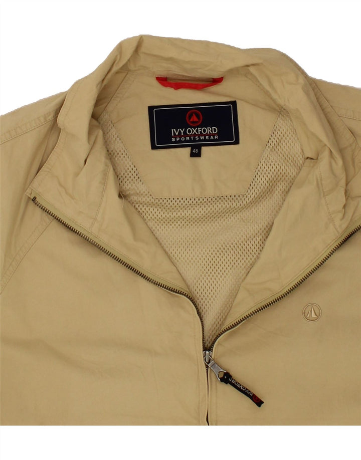 IVY OXFORD Mens Bomber Jacket IT 48 Medium Beige Cotton Vintage Ivy Oxford and Second-Hand Ivy Oxford from Messina Hembry 