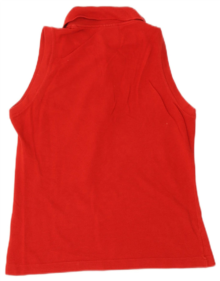 Tricou polo fără mâneci pentru femei Lacoste Mărimea 38 bumbac roșu mediu