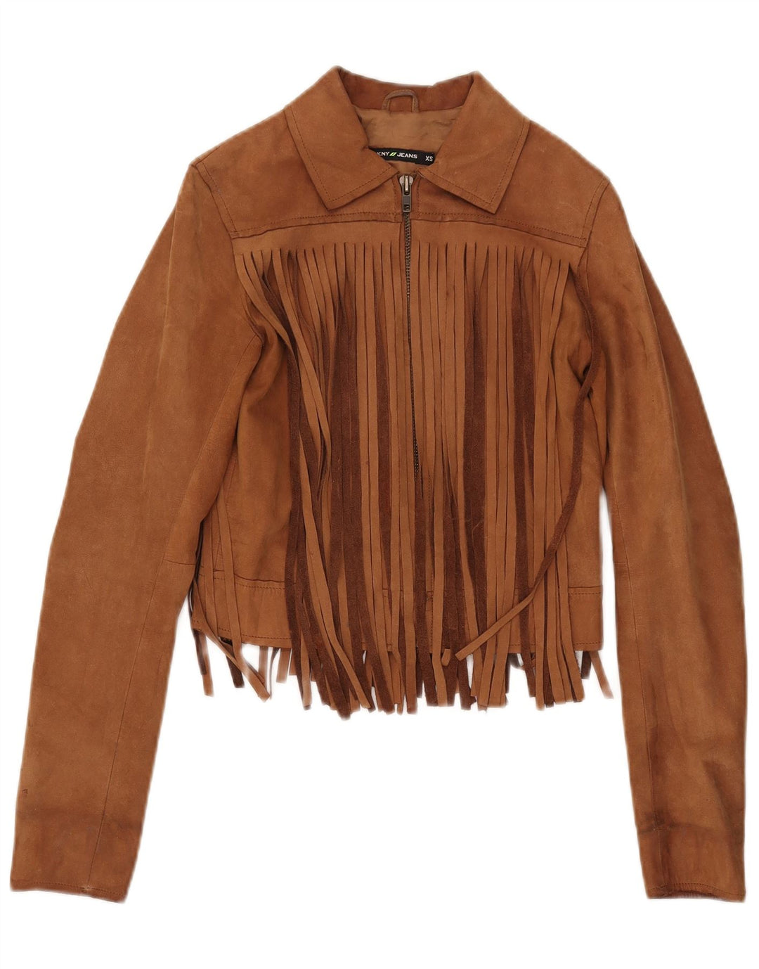 Jachetă de piele intoarsă pentru femei Dkny UK 6 XS piele bej