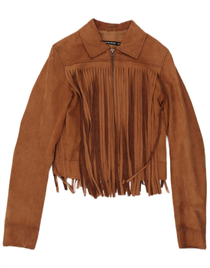 Jachetă de piele intoarsă pentru femei Dkny UK 6 XS piele bej