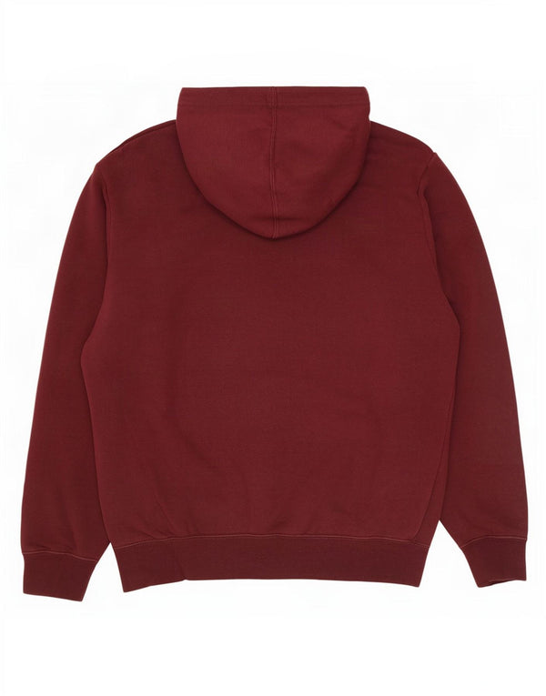 Pulover Nike pentru bărbați cu capota cu grafică, bumbac mic de culoare burgundă