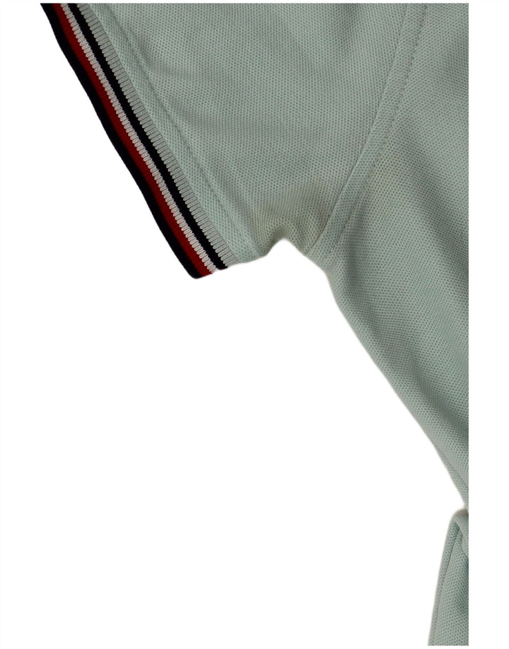 Cămașă polo Tommy Hilfiger pentru bărbați, bumbac turcoaz mediu