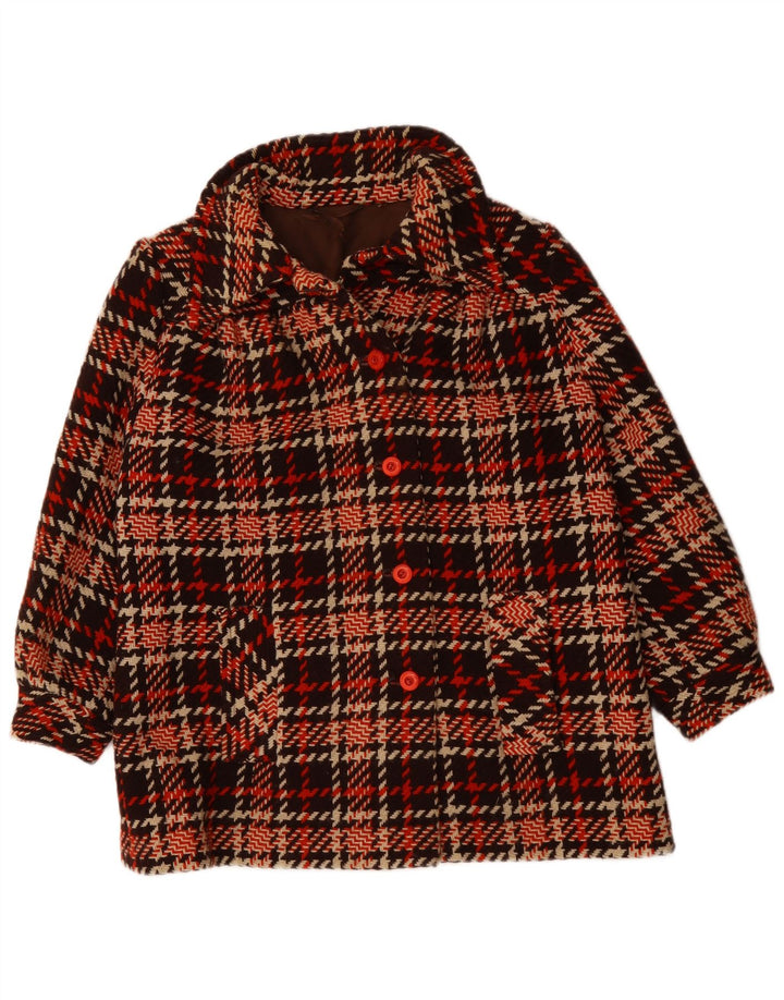 Pardesiu scurt pentru femei VINTAGE UK 18 XL Red Check