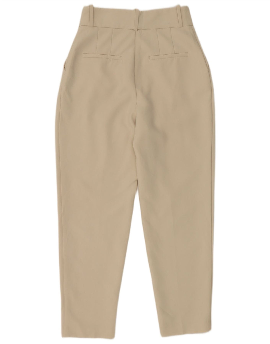 Pantaloni de costum conici pentru femei Zara Mici L26 L27 Poliester alb
