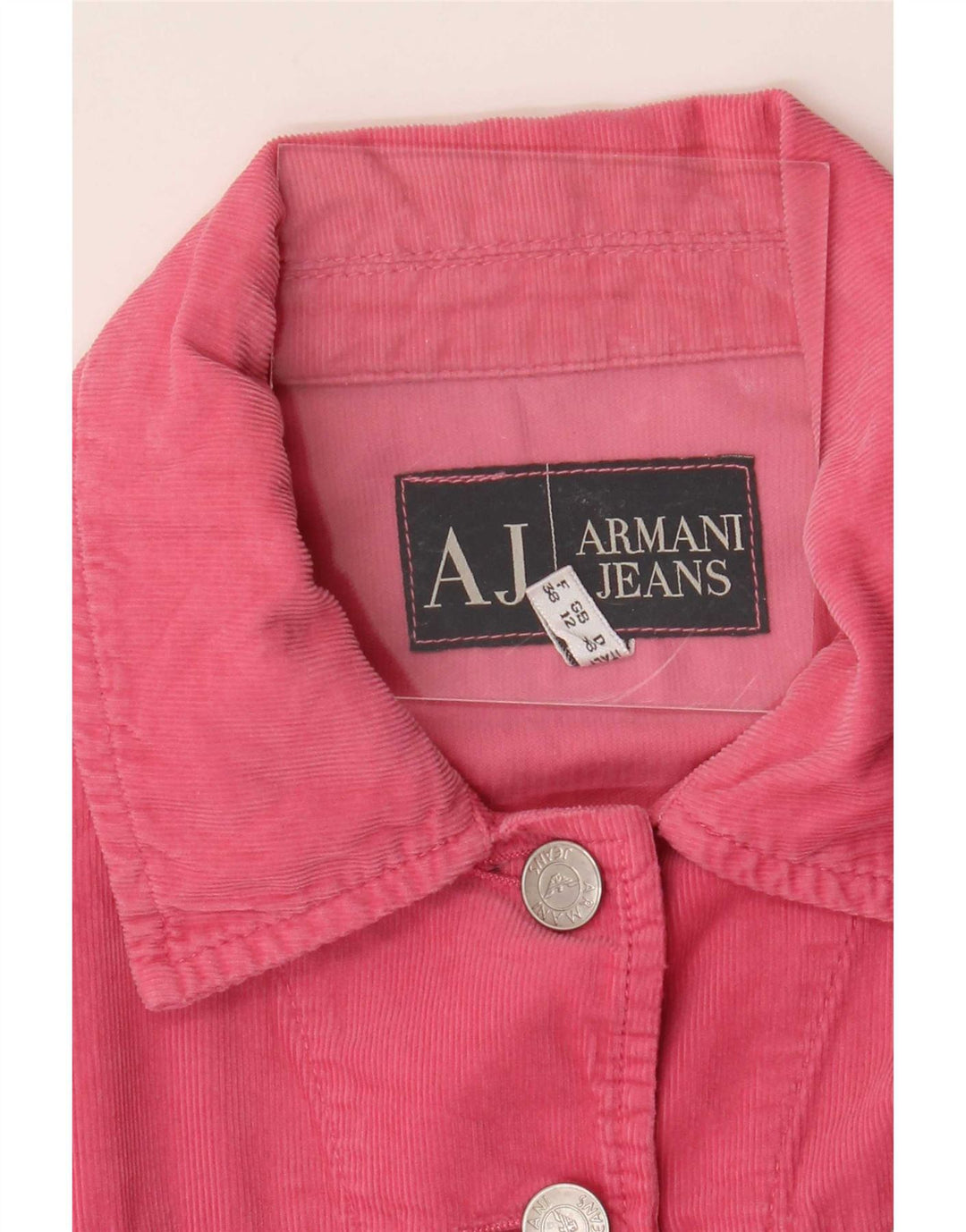 Jachetă din velur pentru femei Armani Jeans UK 12 Roz mediu