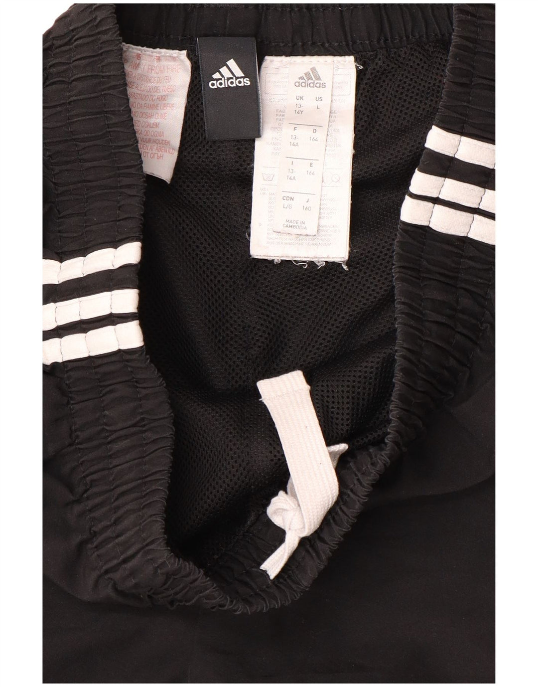 Pantaloni scurți sport ADIDAS băieți 13-14 ani poliester negru