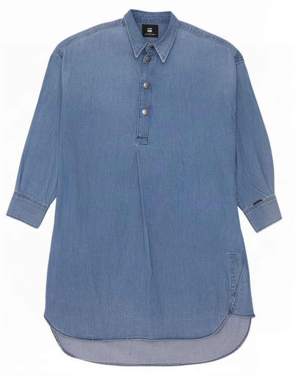 Rochie de denim supradimensionată pentru femei G-Star UK 6 XS Bumbac albastru