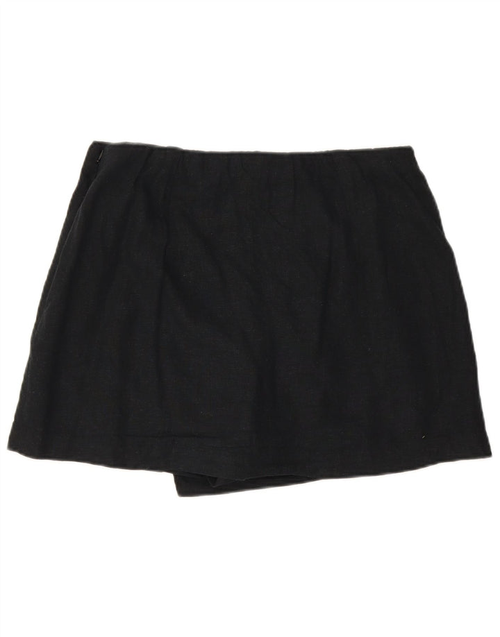 Fusta Abercrombie & Fitch pentru femei UK 12 Medium Black Linen