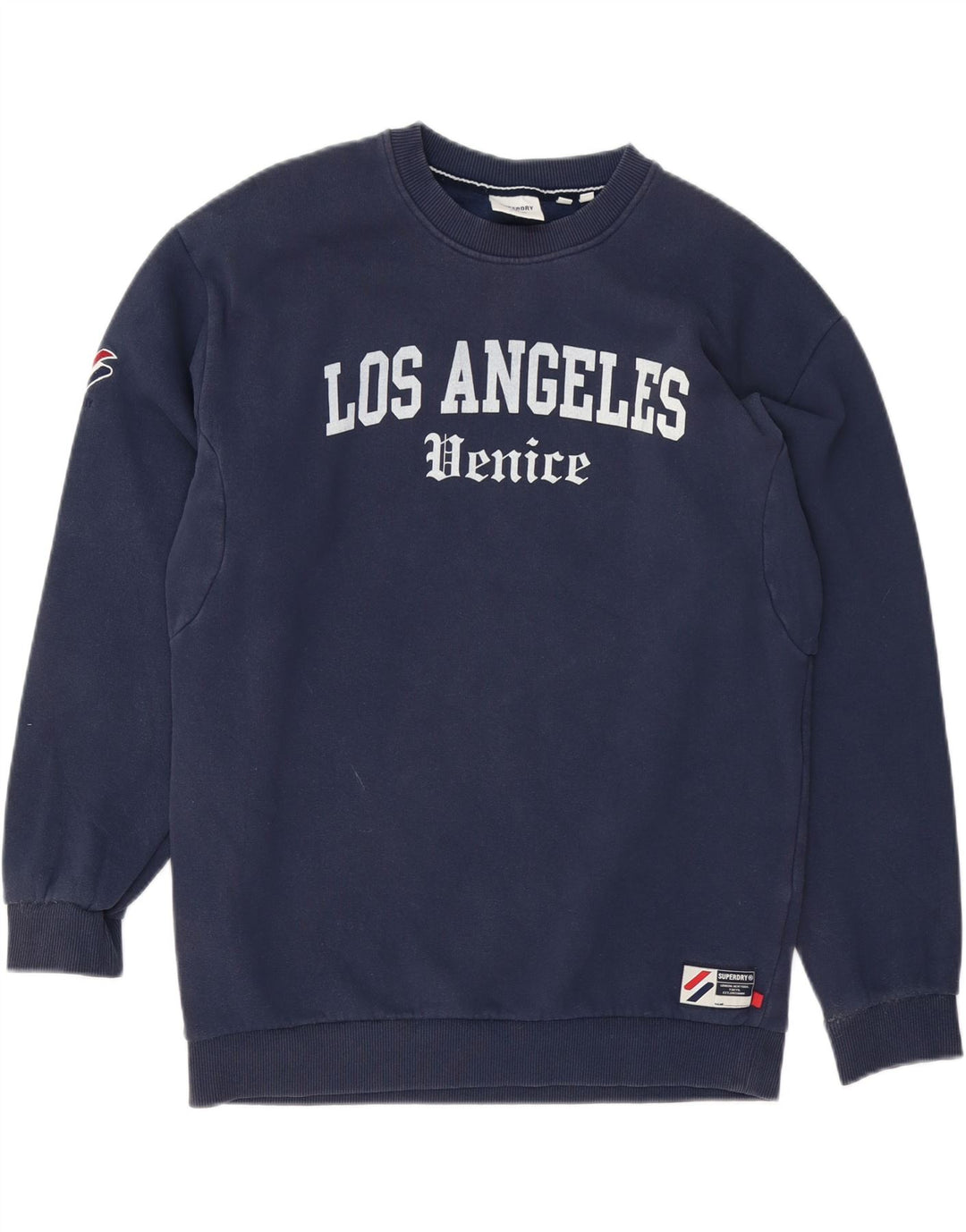 Pulover pentru bărbați Superdry Denice Graphic Loose Fit XS bleumarin