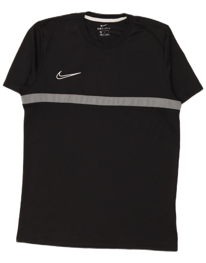 Tricou Nike Dri Fit pentru bărbați Top Mediu Negru Poliester Bloc de culoare