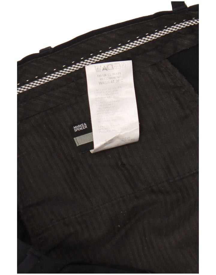 Pantaloni de costum pentru bărbați Marks & Spencer L36 L33 bleumarin poliester