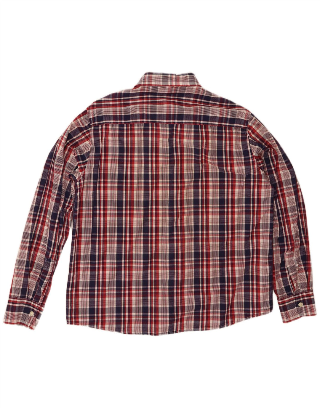LEVI'S Mens Shirt Large Red Check Cotton