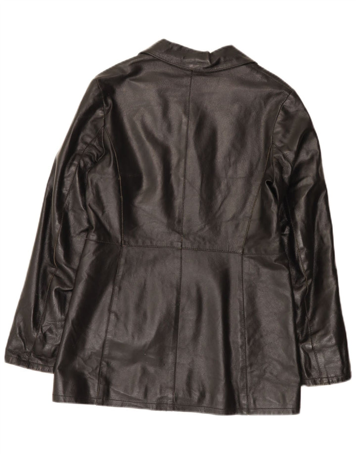 Geaca de piele vintage pentru femei IT 42 Medium Black Leather