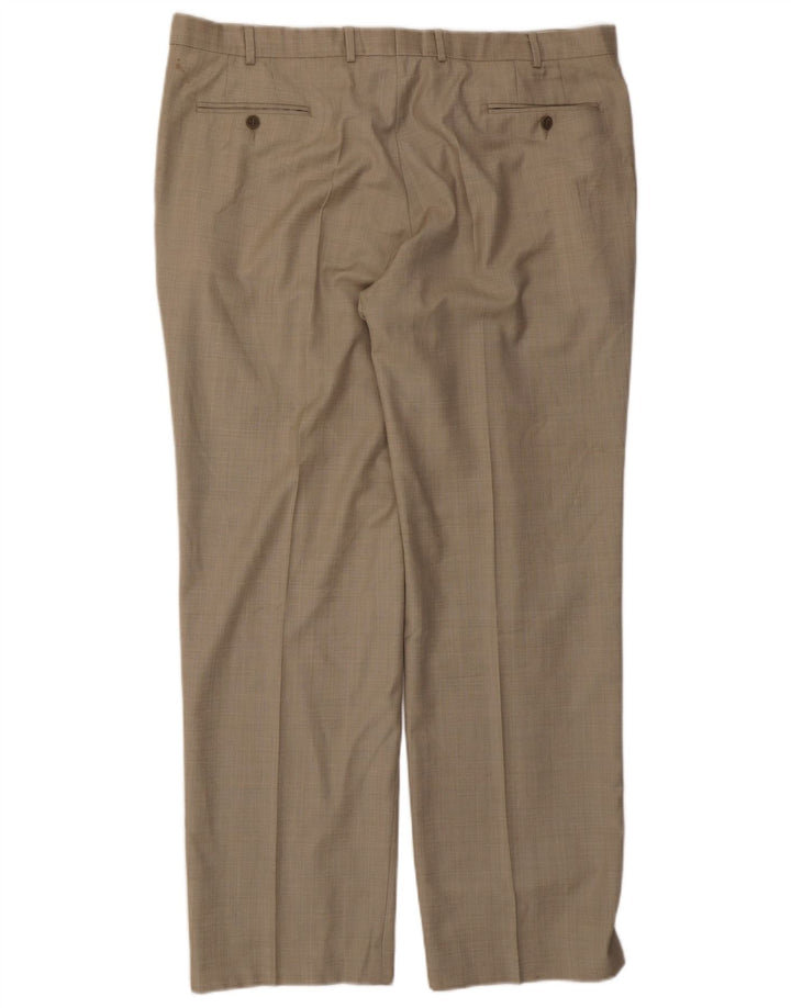 Pantaloni de costum drept bărbați Marks & Spencer Autograph W42 L33 bej