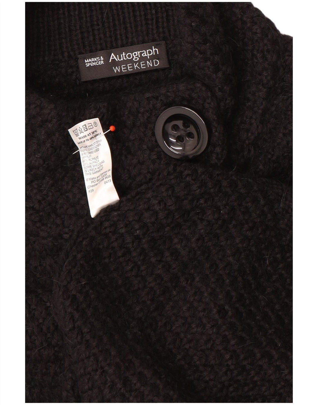 Pulover cardigan cu autograf pentru femei Marks & Spencer UK 14 Medium Black