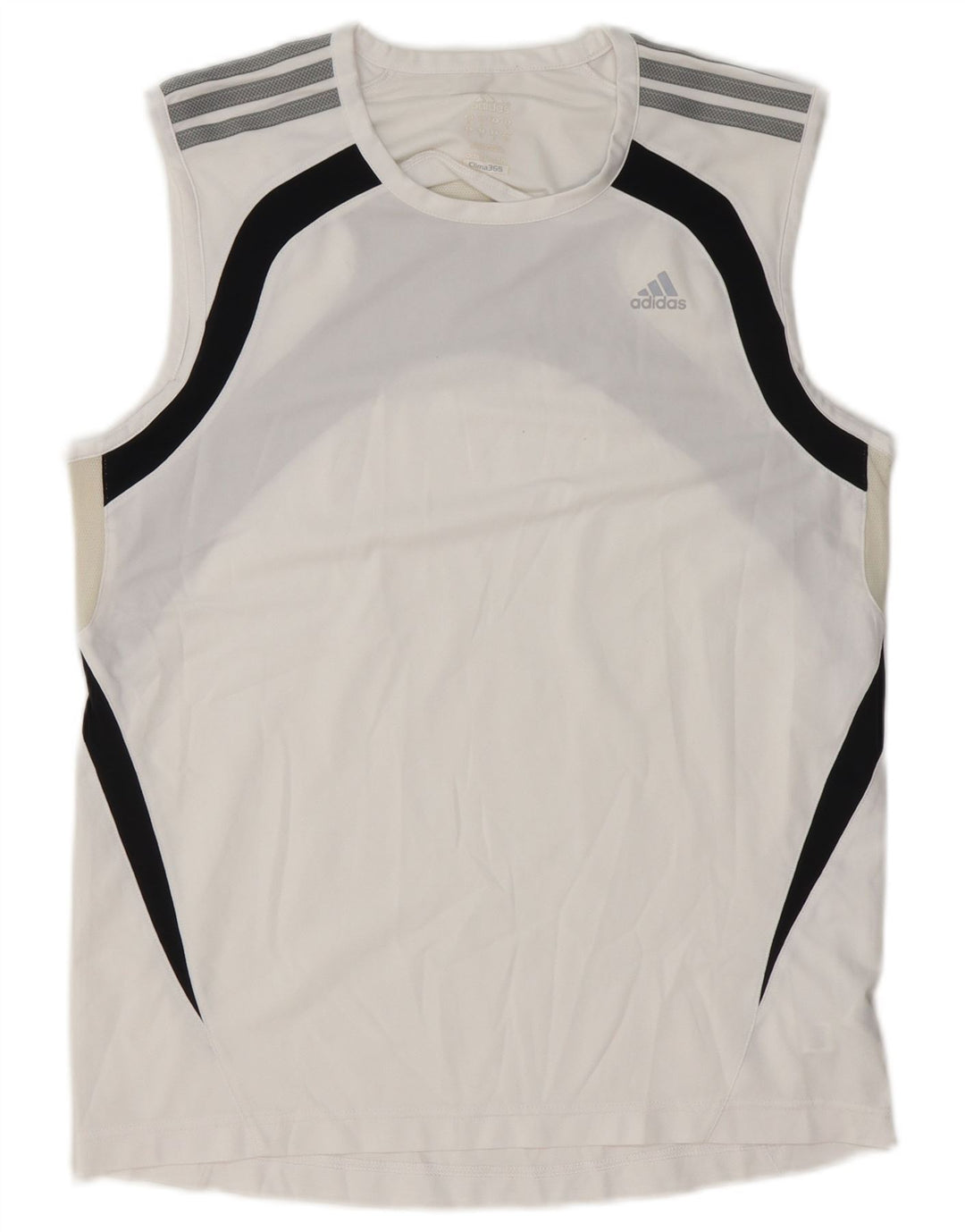 Vest Top Clima 365 pentru bărbați Adidas, alb mediu, poliester color bloc