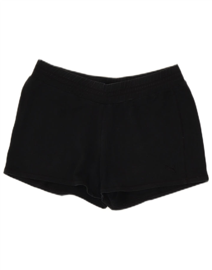 Pantaloni scurti sport Puma pentru femei UK 14, bumbac mediu negru