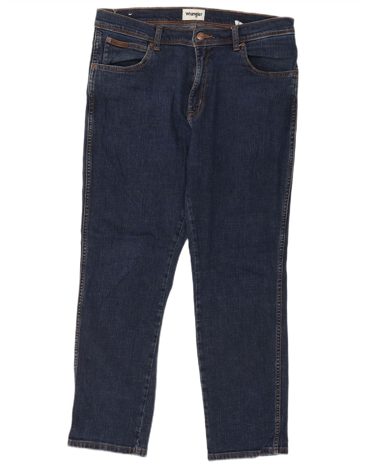 Blugi slim Texas Wrangler pentru bărbați W36 L30 bumbac bleumarin