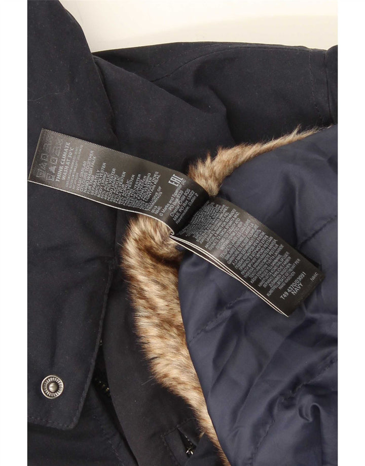 Marks & Spencer jachetă parka cu glugă pentru femei UK 20 3XL bleumarin poliester
