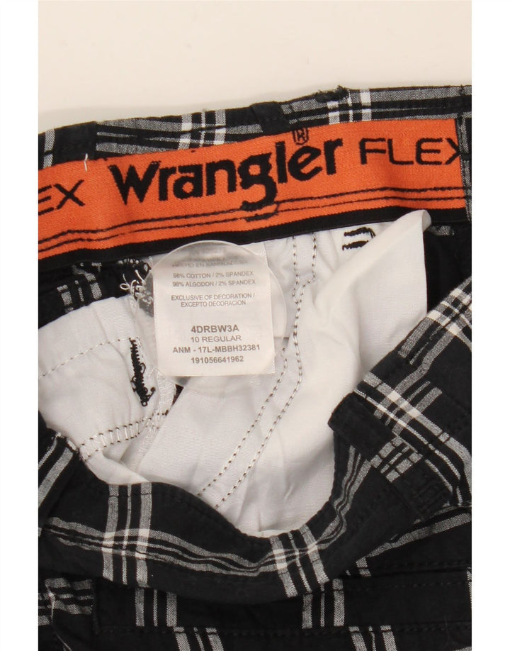 Pantaloni scurti cargo Wrangler Boys 9-10 ani W25 bumbac negru check