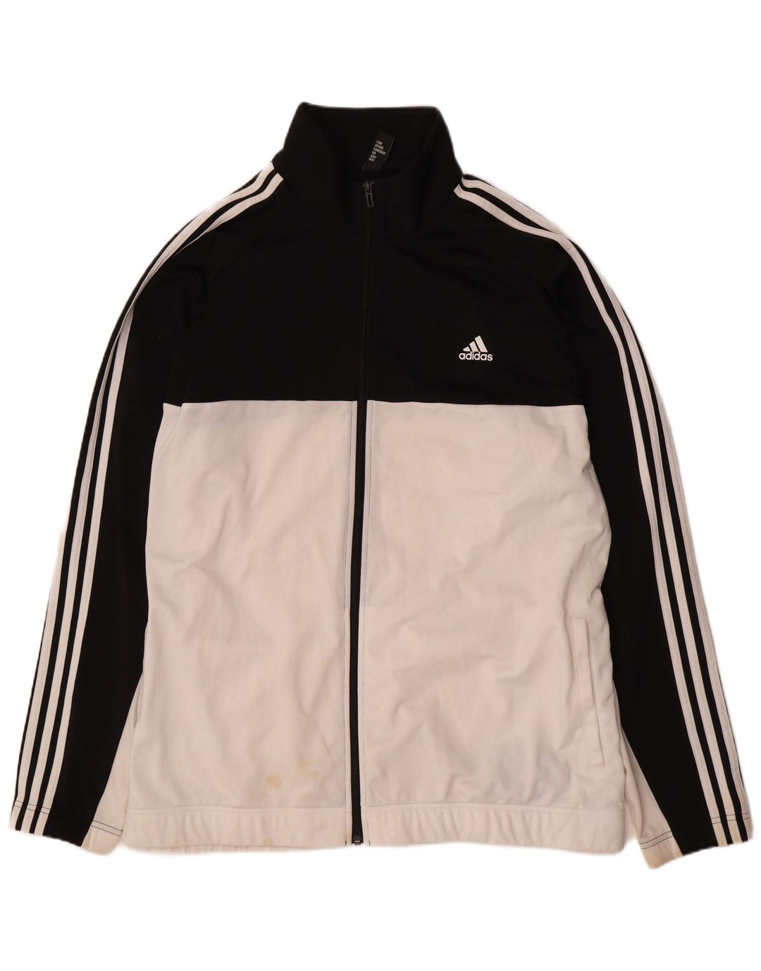 Jachetă de trening pentru bărbați Adidas 2XL, alb, poliester bloc de culoare