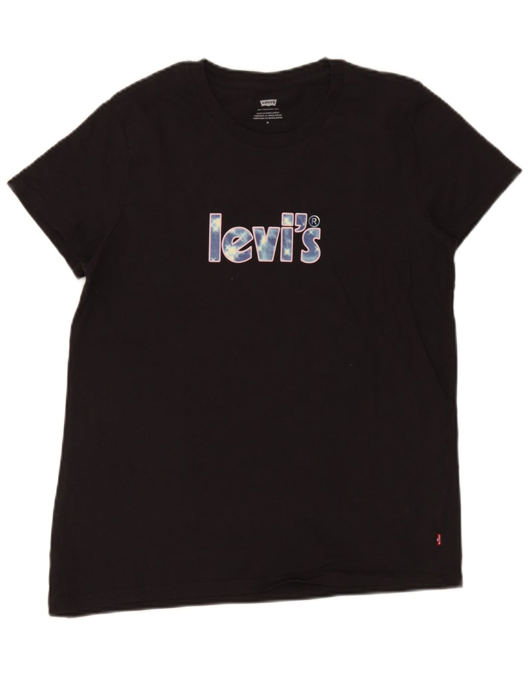 Tricou cu grafic Levi's pentru femei Top UK 12 Medium Black Bumbac