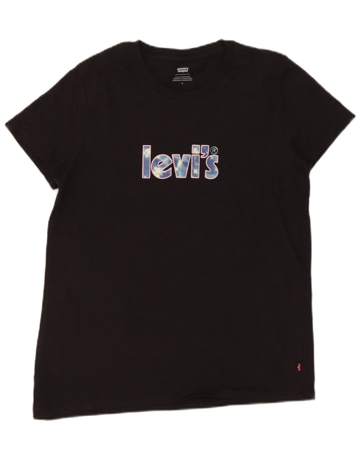 Tricou cu grafic Levi's pentru femei Top UK 12 Medium Black Bumbac