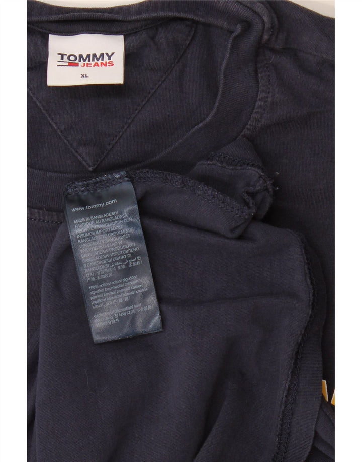 TOMMY HILFIGER Tricou grafic pentru bărbați Top XL Bumbac bleumarin