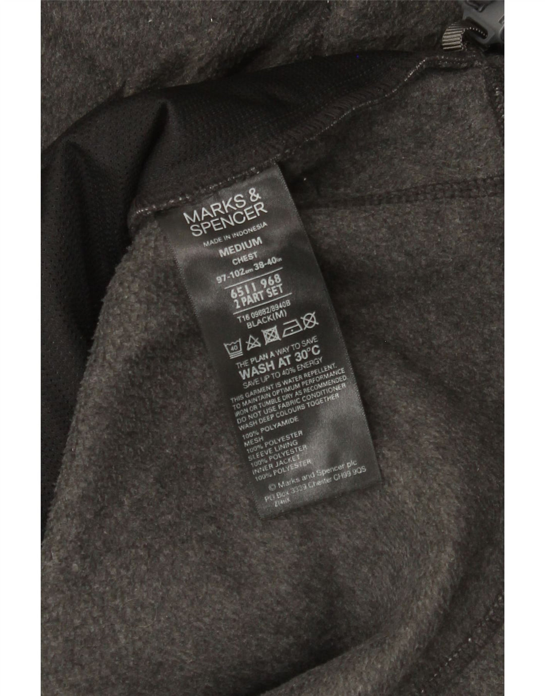 Jachetă din lână pentru bărbați Marks & Spencer UK 38 Medium Gri Poliamidă