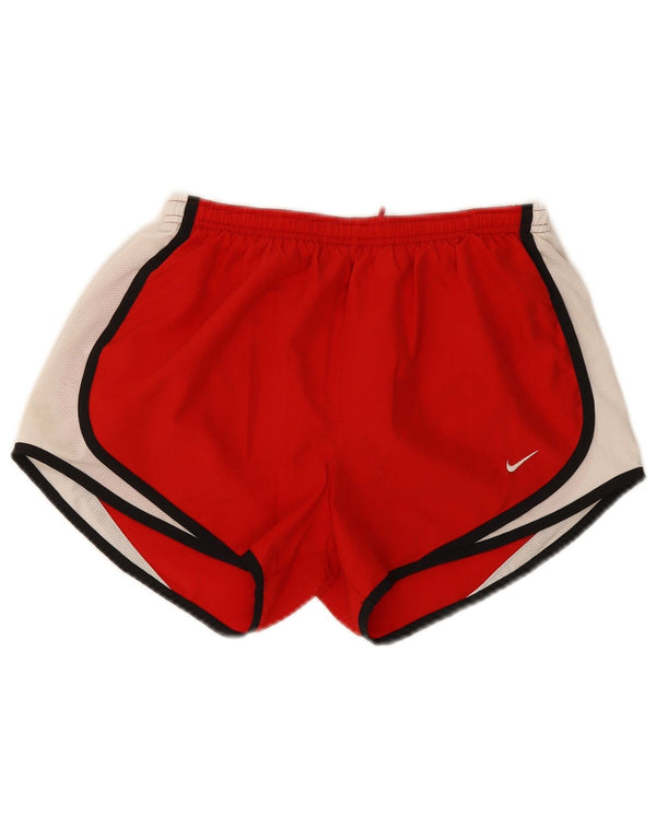 Pantaloni scurți sport Nike Dri Fit Regular pentru femei, roșii mici, color block Sport