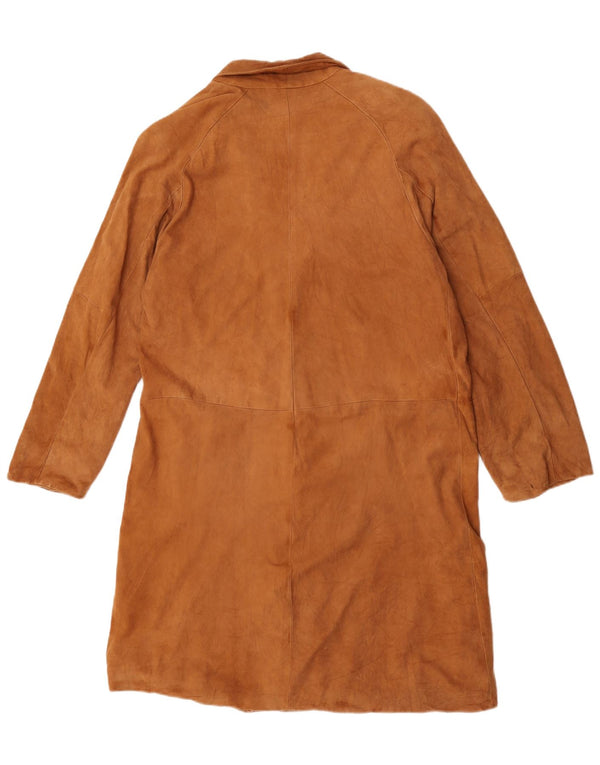 Pardesiu vintage de piele intoarsa pentru femei IT 48 XL maro