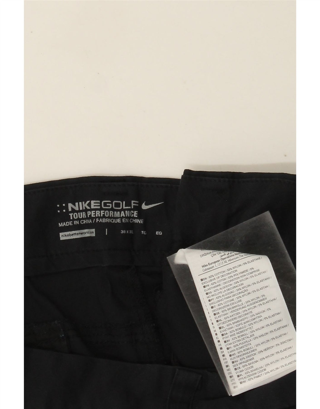 Pantaloni casual drepti pentru femei Nike W38 L32 bumbac bleumarin