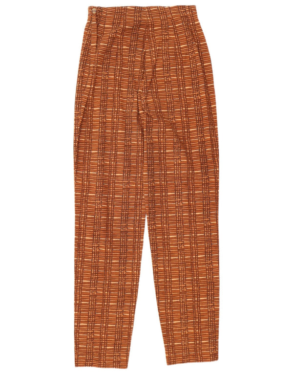 Marc Aurel Pantaloni casual conici pentru femei EU 36 Small W26 L29 Brown Check