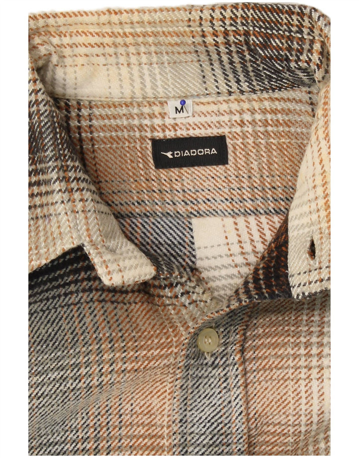 Cămașă de flanel pentru bărbați Diadora, maro mediu, carouri