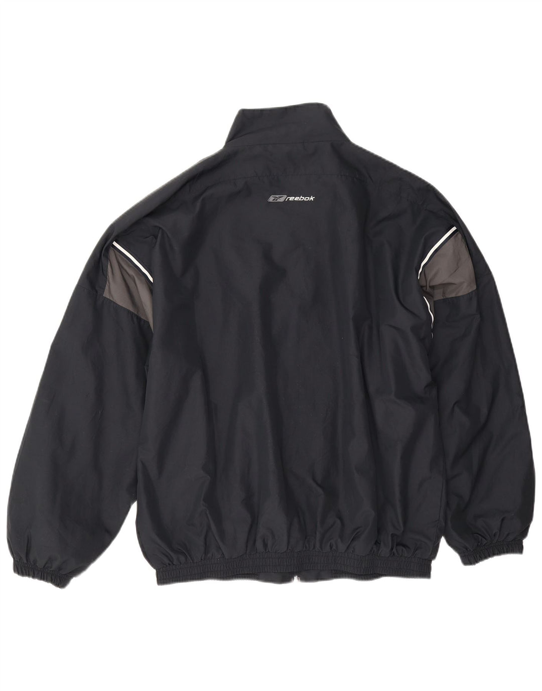Jachetă de top pentru trening Reebok pentru bărbați, cu o formă largi, neagră medie, bloc de culoare