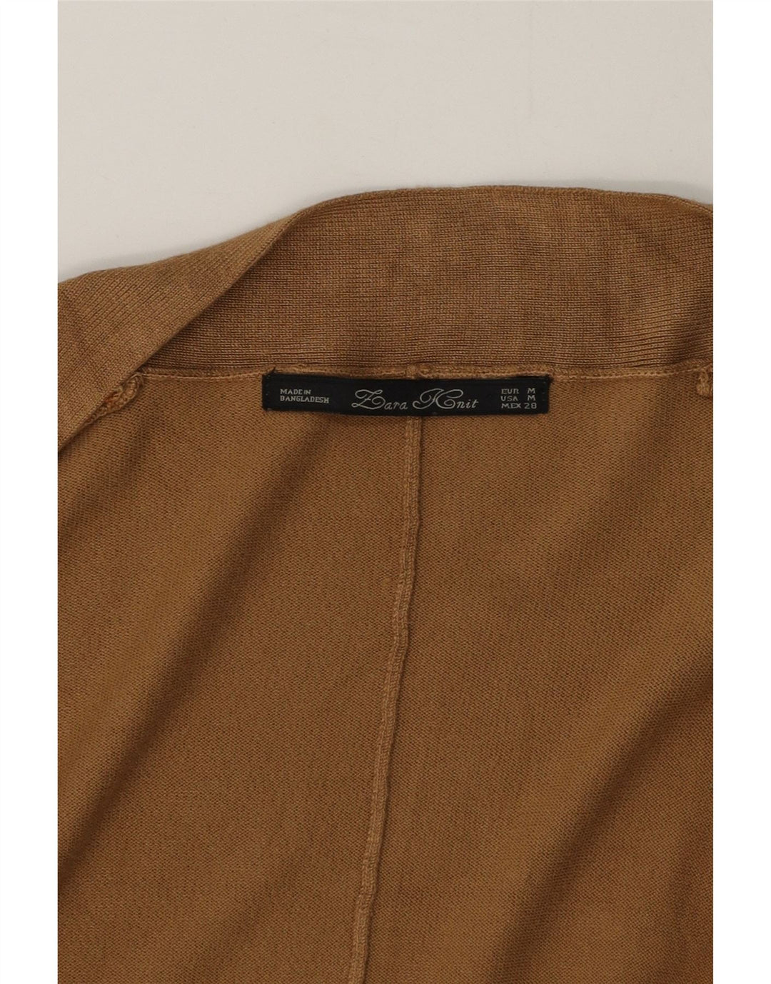 Pulover cardigan deschis supradimensionat pentru femei Zara UK 14 maro mediu