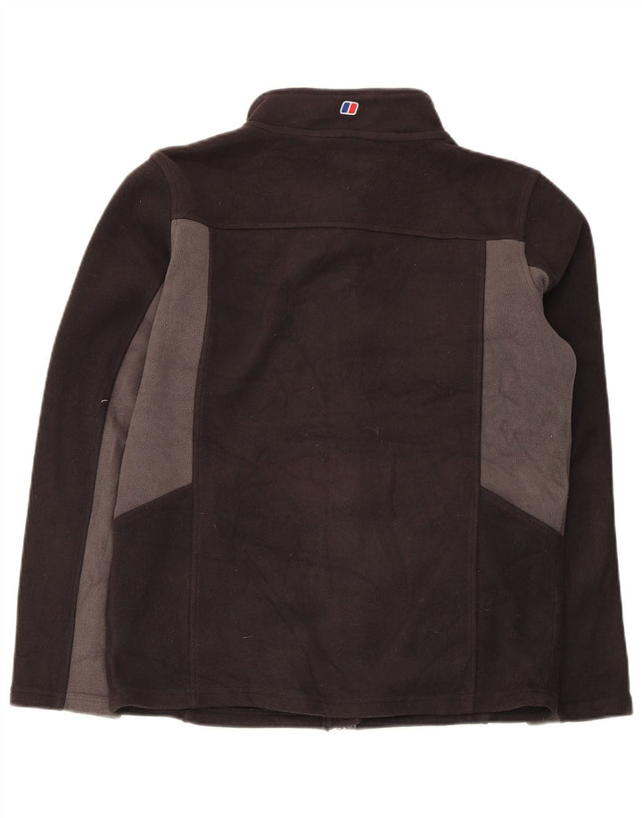 Jachetă fleece pentru băieți Berghaus 12-13 ani, negru, poliester color bloc