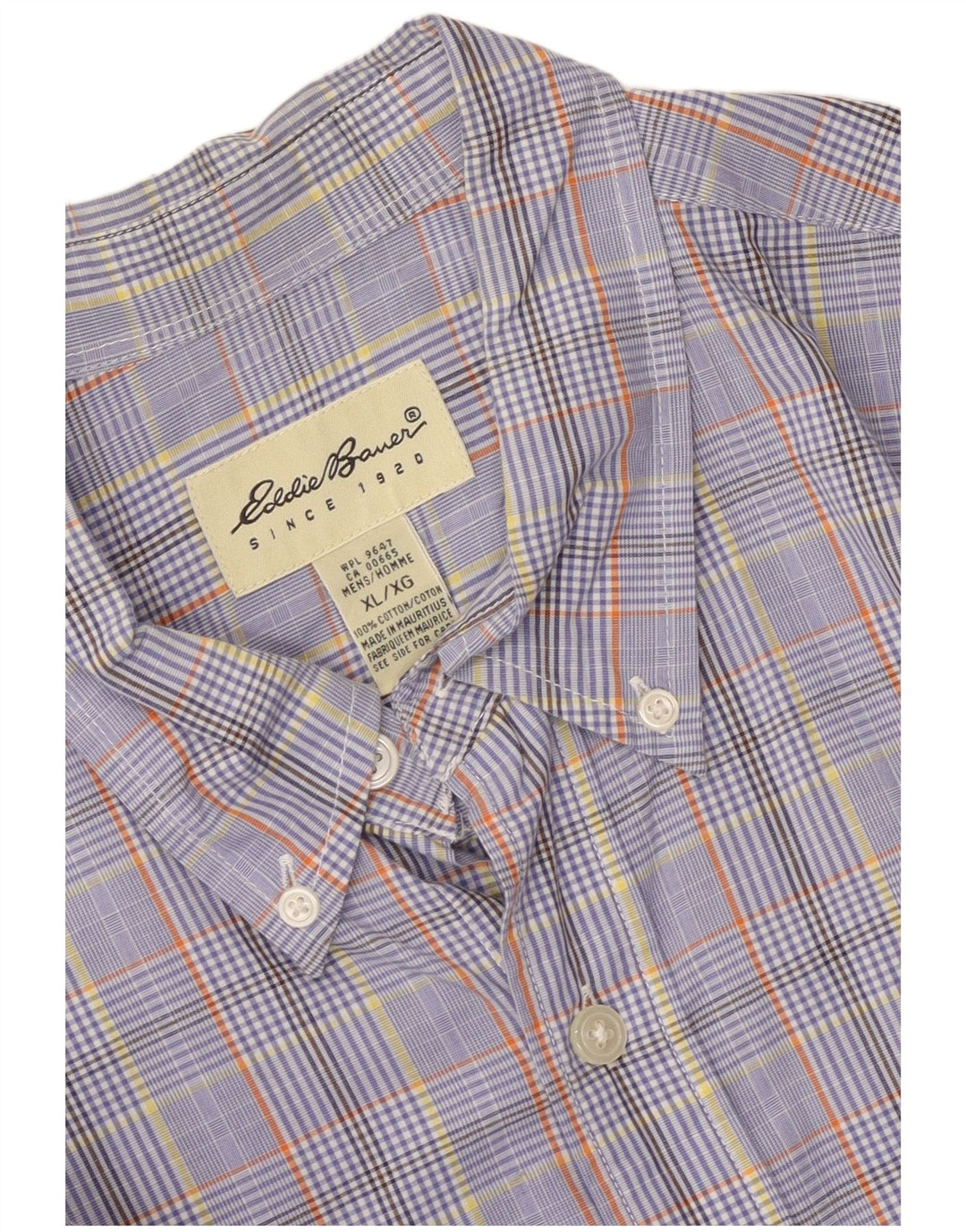 Cămașă pentru bărbați Eddie Bauer XL Blue Check Bumbac