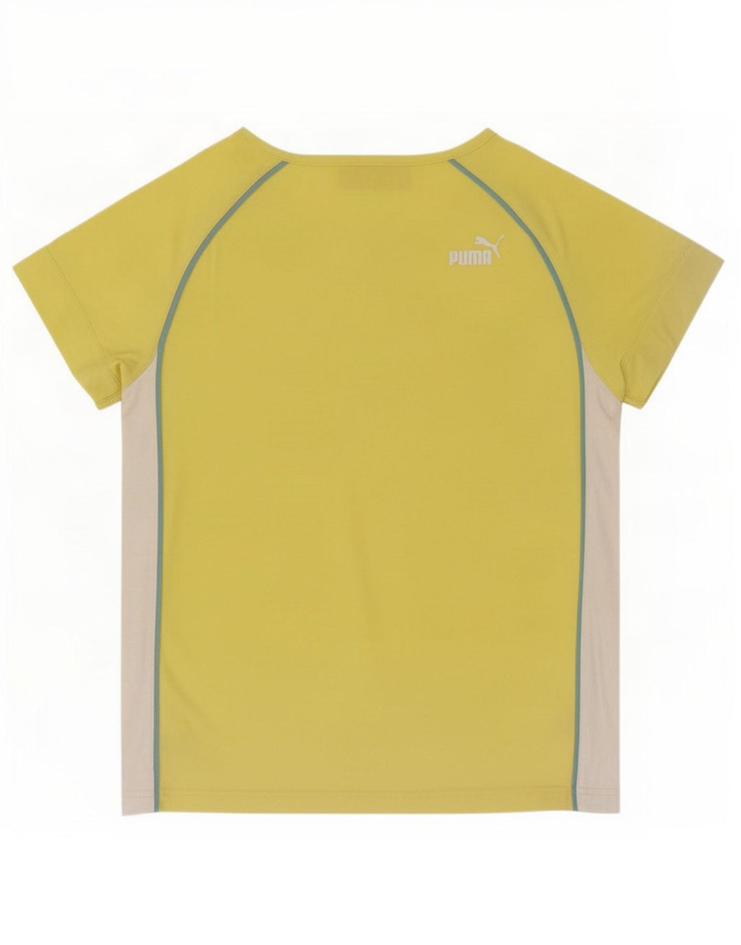 Tricou Puma Femei Top UK 12 Medium Yellow Striped