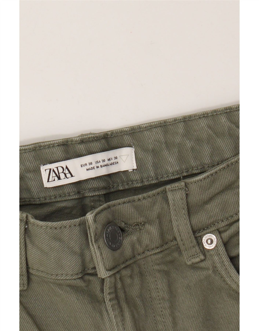 Pantaloni scurți din denim pentru bărbați Zara EU 38 Small W30 Verde