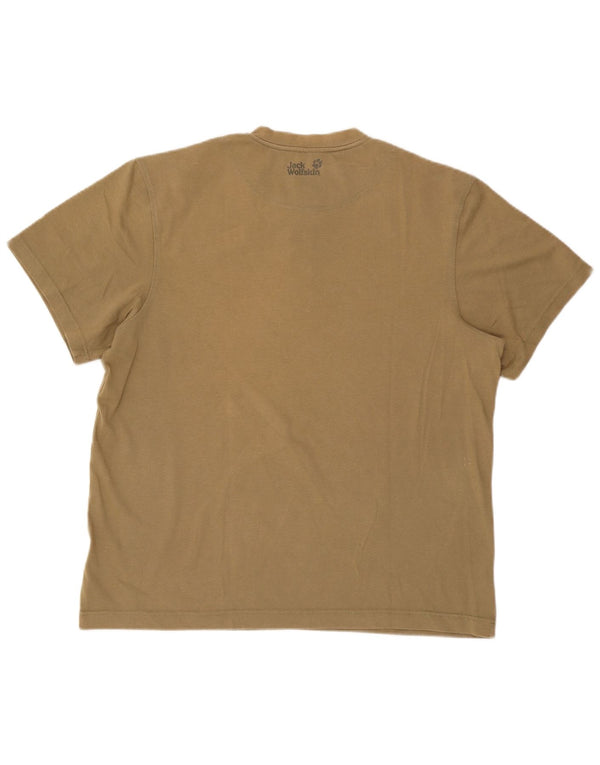 Jack Wolfskin Bărbați Tricou Top UK 46/48 2XL Kaki Bumbac