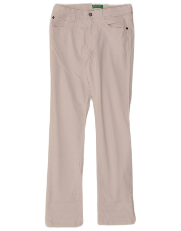 Blugi slim pentru fete Benetton 11-12 ani 2XL W28 L29 bumbac alb