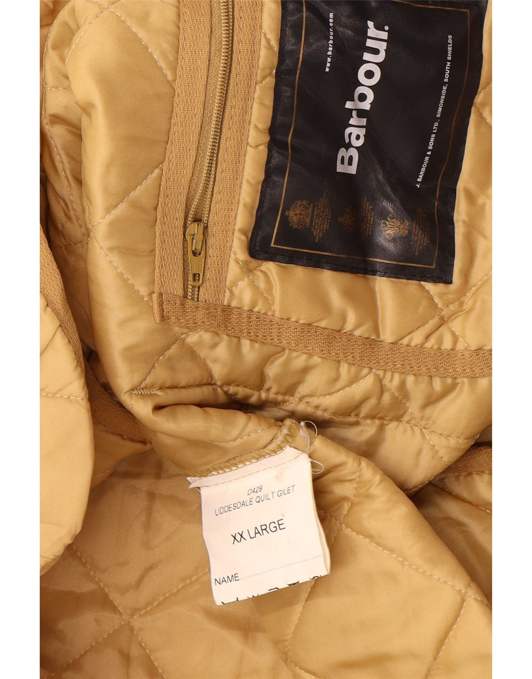 Barbour Gilet matlasat pentru bărbați UK 44 2XL Bej Poliamidă