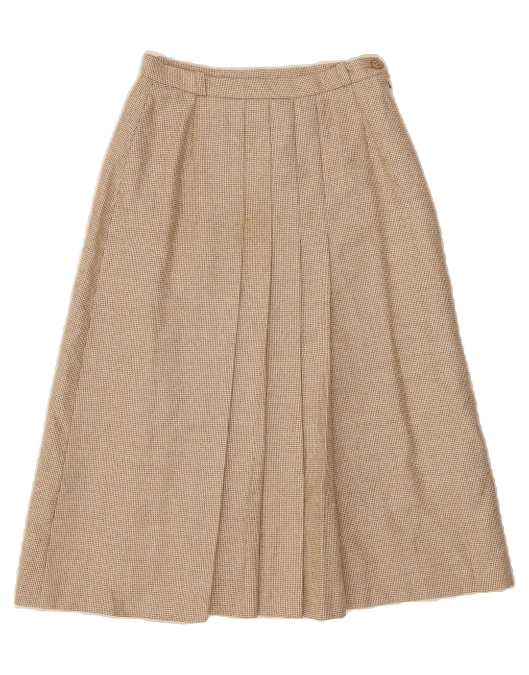 MICHAEL JACOBS Womens A-Line Skirt UK 12 Medium W26  Beige Houndstooth Vintage Michael Jacobs and Second-Hand Michael Jacobs from Messina Hembry 