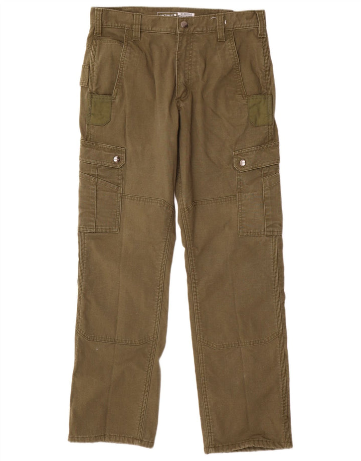 Pantaloni cargo Carhartt pentru bărbați, cu tăiere relaxată, L32 L32, bumbac kaki