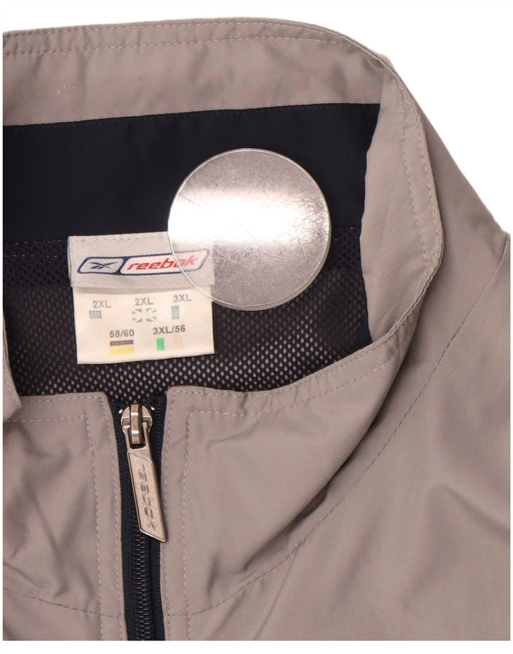 Jachetă de trening pentru bărbați REEBOK 2XL, gri, poliester color bloc