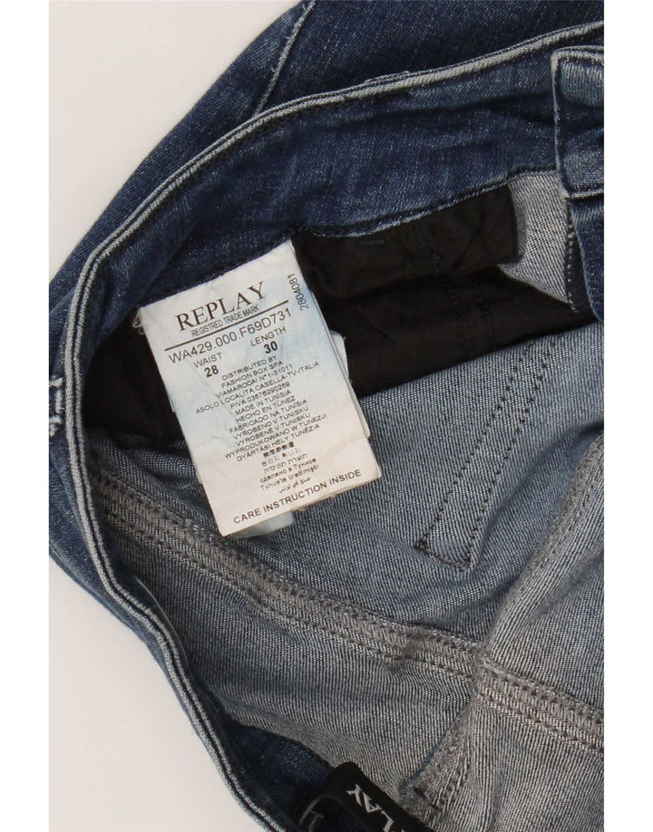 Replay blugi slim pentru femei W28 L30 bumbac albastru