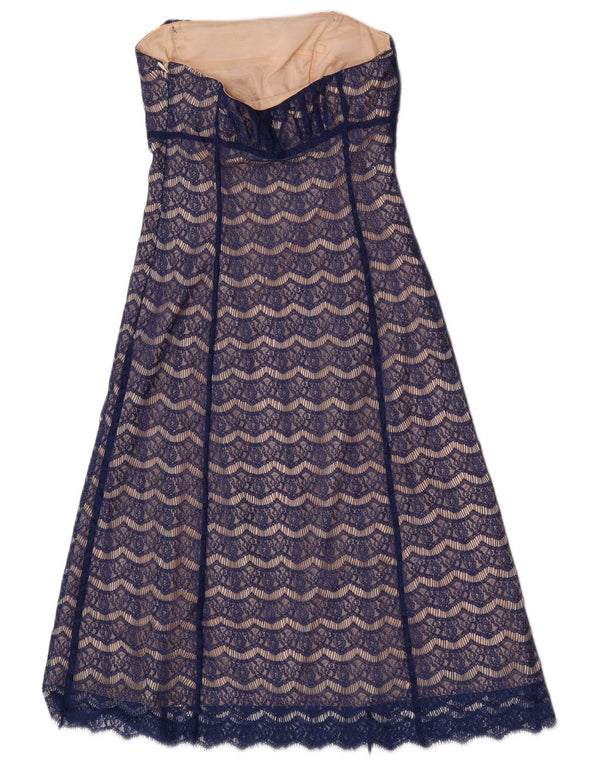 Rochie fără bretele din dantelă pentru femei Coast UK 10 Mic, albastru marin, nailon floral
